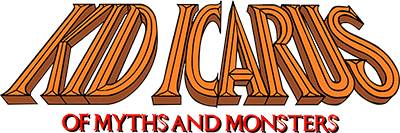 Kid Icarus Of Myths and Monsters logo for GameBoy